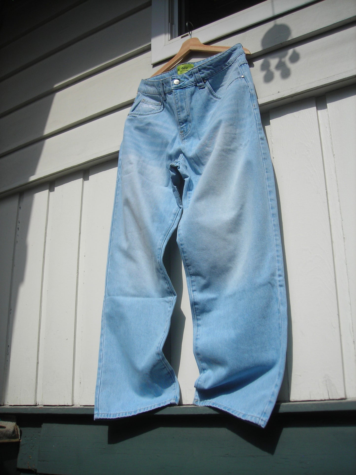 light wash denim jeans